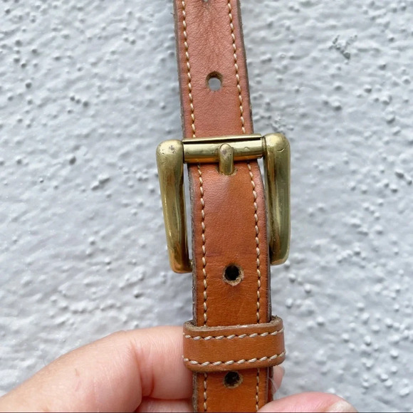 Vintage Dooney & Bourke Equestrian Crossbody Bag pebbled leather - Picture 10 of 12